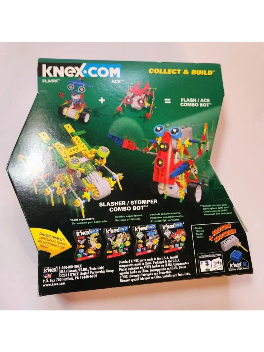 Bot Building Set KNex Flash Slasher Stomper Combo 120 Pieces  Motorized STEM toy